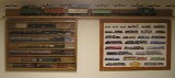 Display case is oak and walnut, picture frame is oak and shelf is some shit wood I found under the house when we moved in (pine).